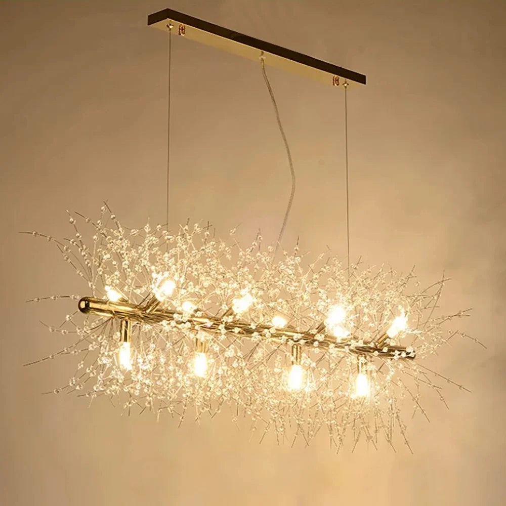 Afralia™ Dandelion Chandelier LED Pendant Lamp for Dining Room Bedroom Shops