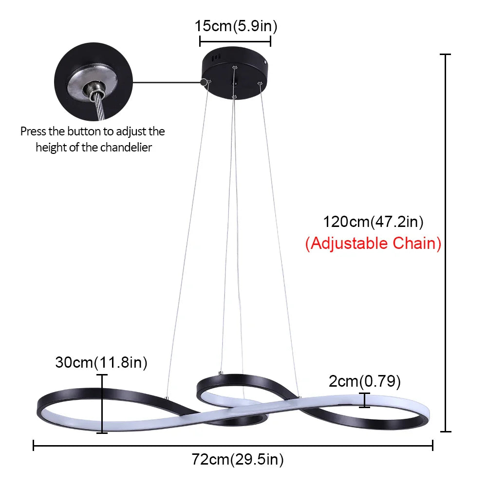 Afralia™ Acrylic LED Chandelier Pendant Light Minimalist Ceiling Lamp for Modern Decor