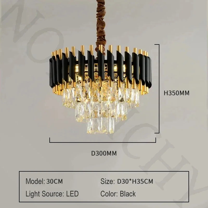 Afralia™ Modern Crystal Ceiling Chandelier LED Pendant Lamp for Home Decor Lighting