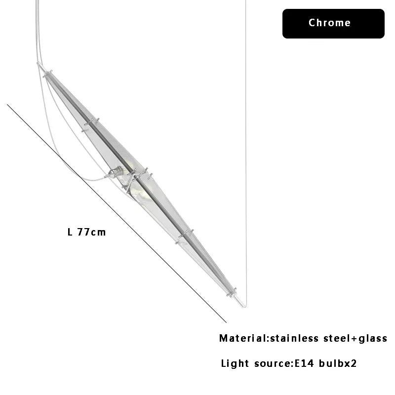 Afralia™ Glass Cone Chandelier: Height Adjustable Luxury Art Indoor Pendant Lamp