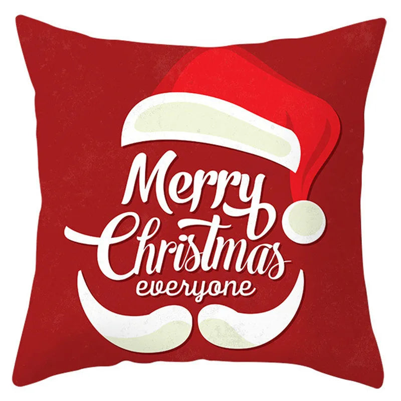 Afralia™ Christmas Santa Claus Snowflake Pillow Cover 18x18inch