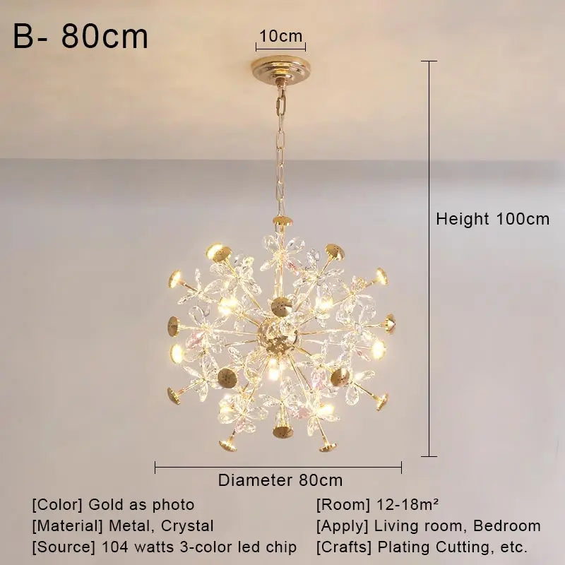 Afralia™ Crystal LED Ceiling Pendant Chandelier for Home Decoration and Lighting