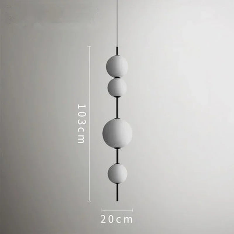 Afralia™ Glass Ball LED Pendant Light for Modern Restaurant, Cafe, Bedroom & Kitchen