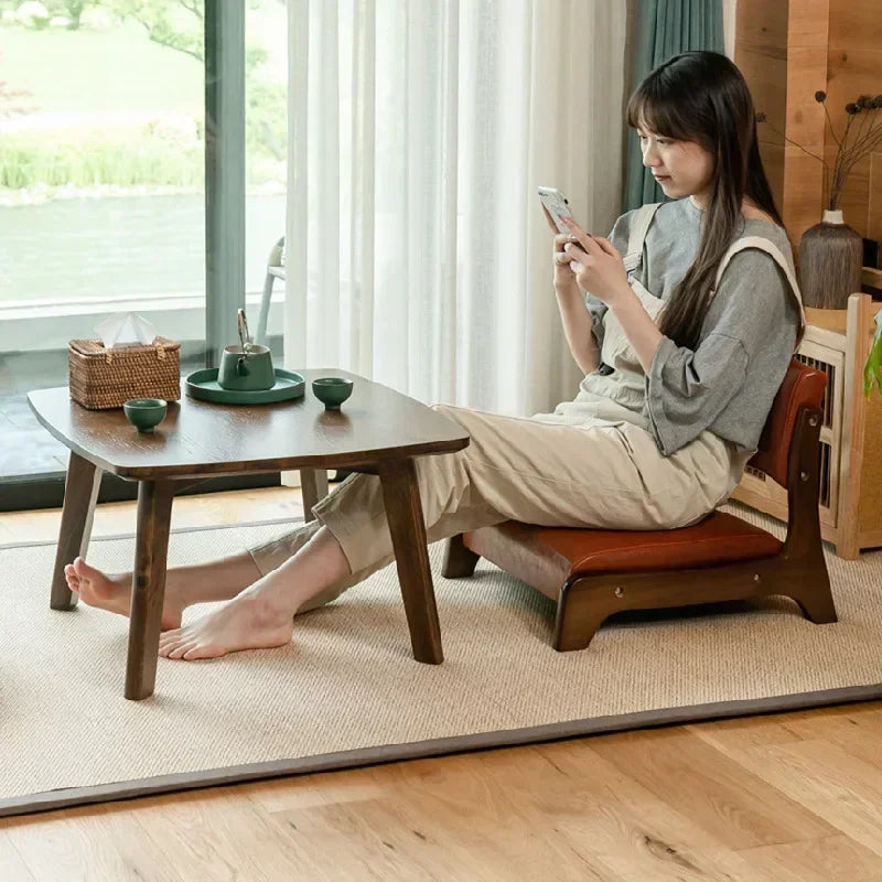 Afralia™ Legless Tatami Chair with Back Support for Reading & Meditation
