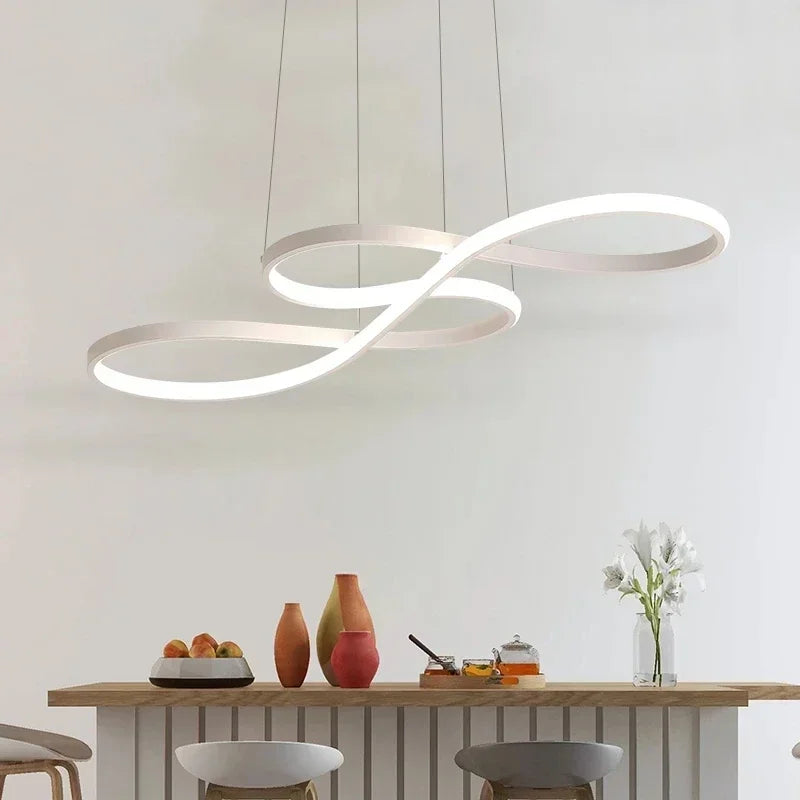 Afralia™ Nordic Music Shape LED Pendant Light for Home Decor