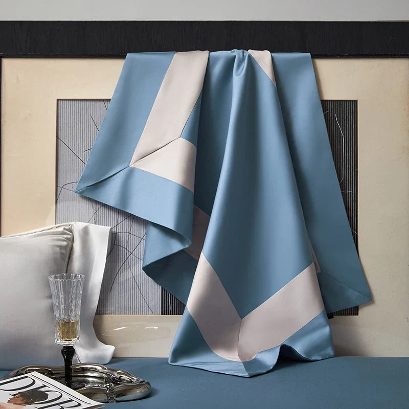 Afralia™ Luxury Egyptian Cotton Solid Color Bedding Set 4Pcs