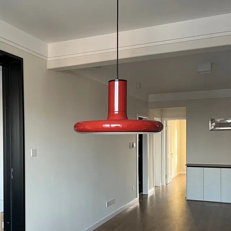 Afralia™ Vintage Red Pendant Lamp Chandelier for Kitchen Dining Living Room