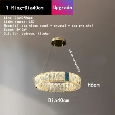 Afralia™ Crystal Shell Chandelier for Luxurious Home Decor with LED Pendant Lights