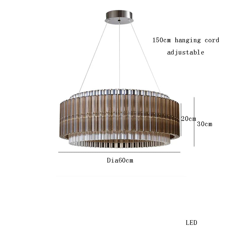 Afralia™ Postmodern Brown Glass Chandelier Lighting - 2025 New Design