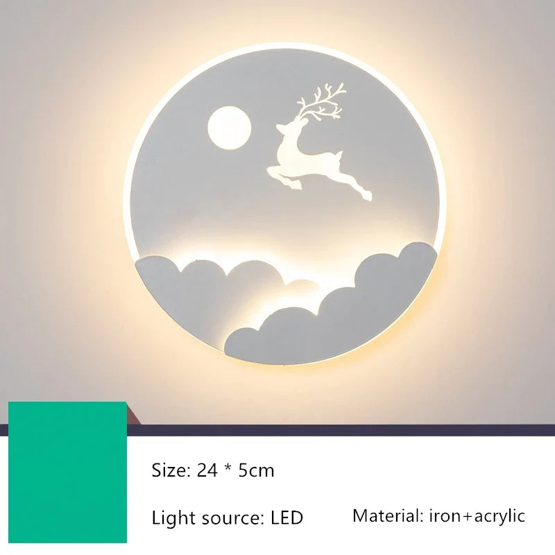 Afralia™ Nordic LED Wall Lamp for Bedroom Living Room Study Balcony Decoration