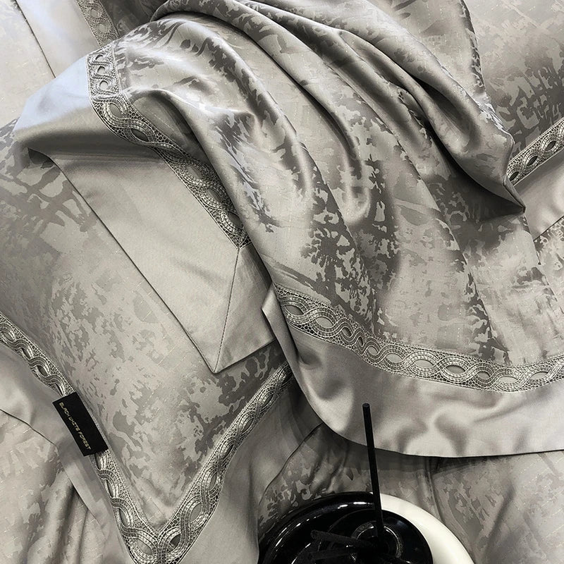 Afralia™ Luxury Jacquard Cotton Lyocell Bedding Set with Breathable Duvet Covers