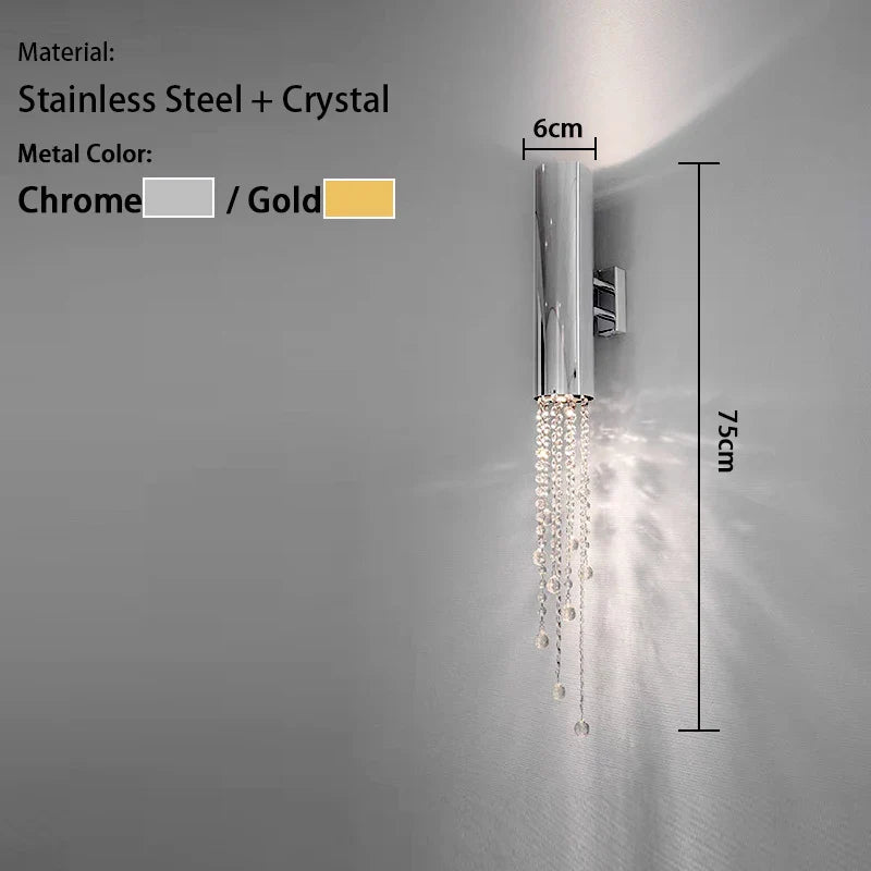 Afralia™ Gold Crystal Chandelier: Modern Luxury Lighting for Living Room, Staircase, Villa.