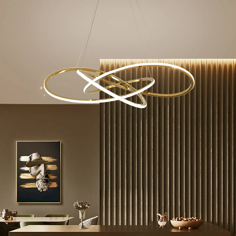 Afralia™ Clover Stainless Steel Pendant Lamp, Luxe Four Leaf, 3 Colors