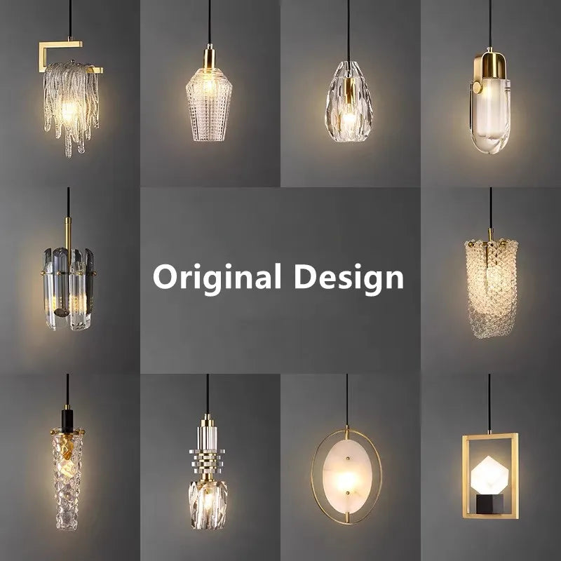 Afralia™ Crystal LED Ceiling Chandelier | Modern Bedroom Pendant Lamp