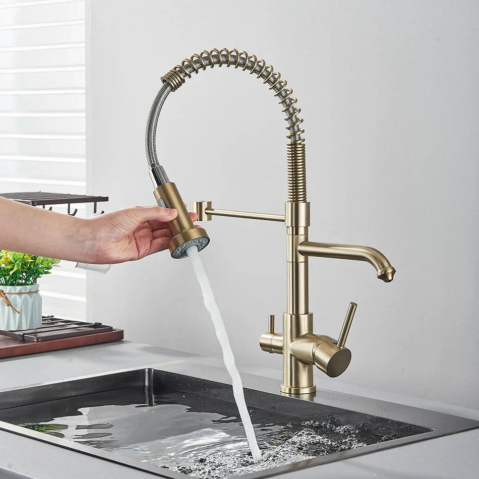 Afralia™ Dual Spout Water Filter Faucet for Clean Drinking Water with Rotation Purification