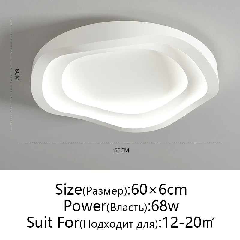 Afralia™ LED Round Ceiling Lamp with Remote Control Dimming for Modern Indoor Lighting