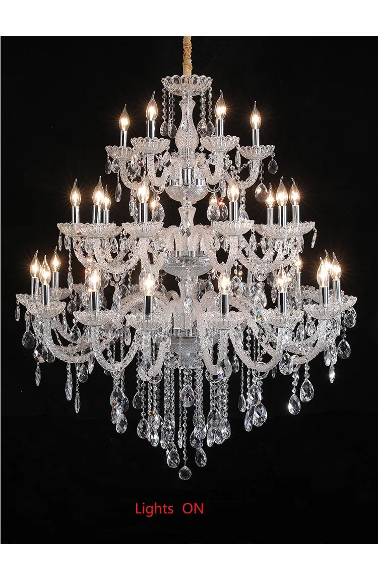 Afralia™ Crystal Chandelier Light for Luxury Living Room Bedroom Hotel Villa Lighting