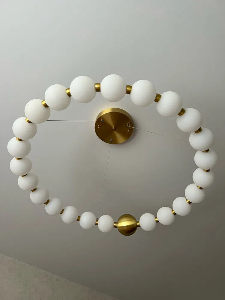 Afralia™ Gold Acrylic LED Ceiling Chandelier for Living Room Bedroom Pendant Lighting