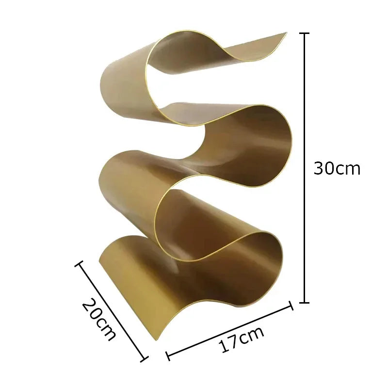 Afralia™ Ribbon S-Shape Wine Rack: Stylish Beverage Tray & Bottle Stand for Home Décor.