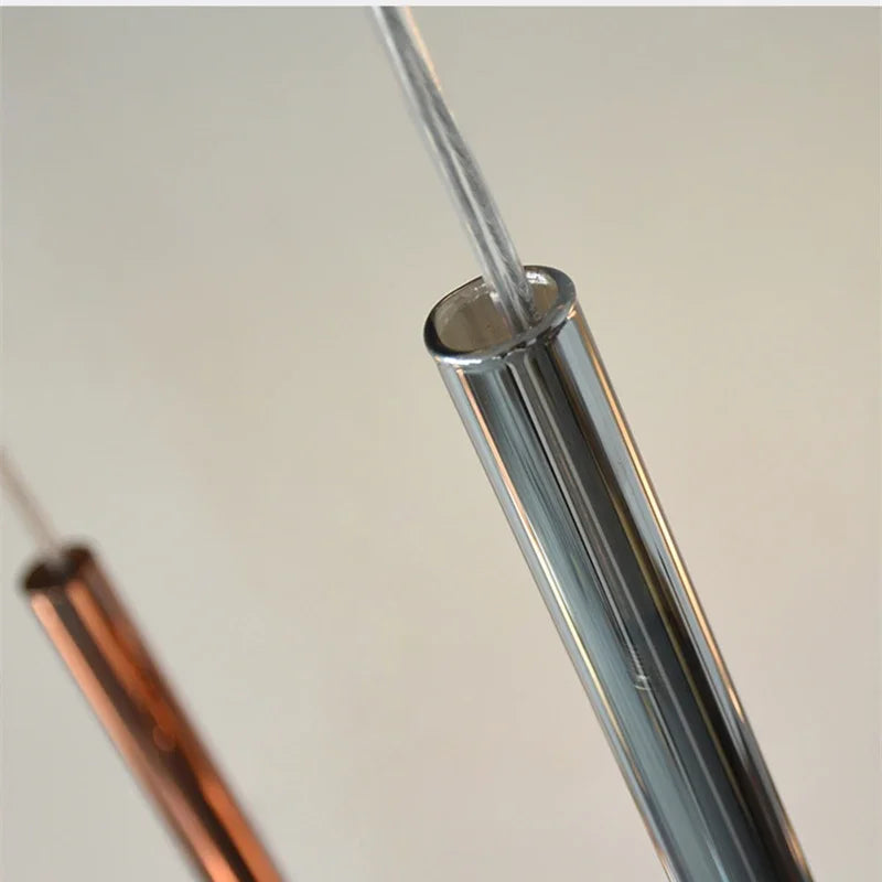 Afralia™ Penta Glo LED Pendant Light | Gray Glass Suspension Fixture