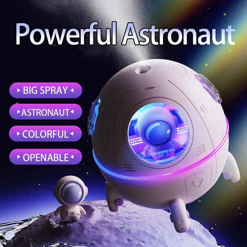 Afralia™ Astronaut Air Humidifier with Night Light 220ml, Rechargeable Battery, Aroma Diffuser for Kids