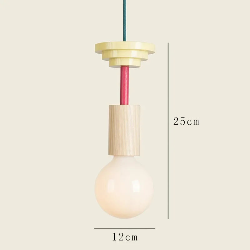 Afralia™ Nordic Wood LED Pendant Chandelier for Kitchen - Scandinavian Style Ceiling Lamp