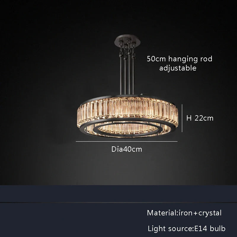 Afralia™ Gold Crystal Ceiling Chandelier LED Light Fixture for Luxury Home Decor