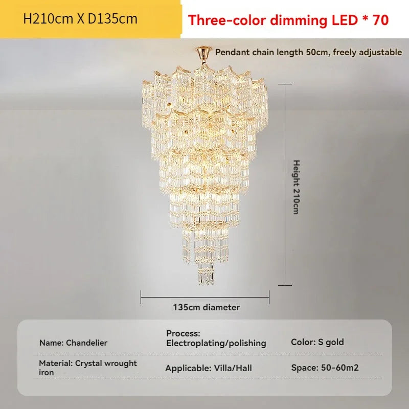 Afralia™ Nordic LED Chandelier for Staircase Loft and Living Room