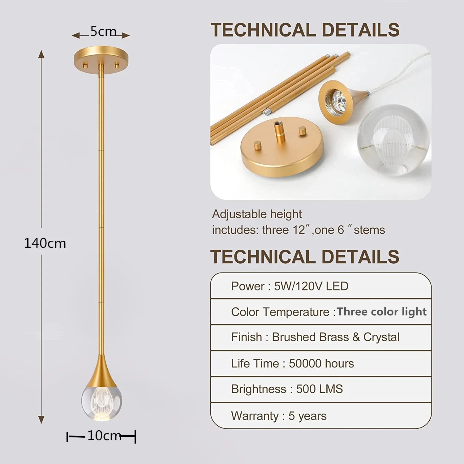 Afralia™ Modern Glass Ball Crystal LED Pendant Lighting for Kitchen Bedroom Home Decor