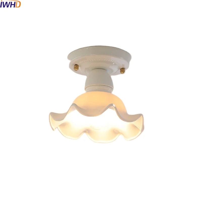 Afralia™ Ceramic Copper LED Ceiling Light: Modern Indoor Lighting Fixture for Home Decor