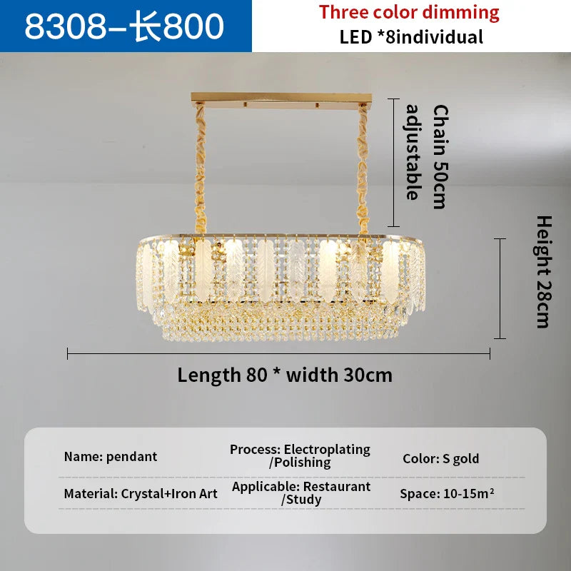 Afralia™ Modern Crystal Living Room Light Hotel Lobby Villa Restaurant Hanging Lamps