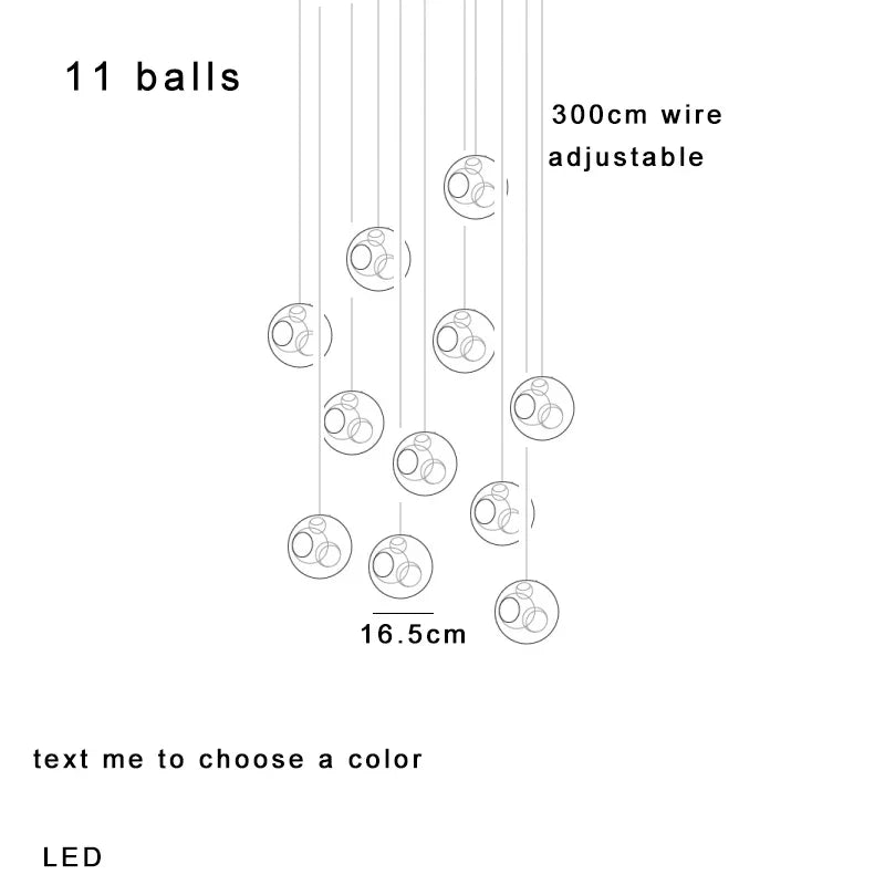 Afralia™ Glass Ball Pendant Light: Modern Handmade Boho Sputnik Fixture for Living Room & Dining Room