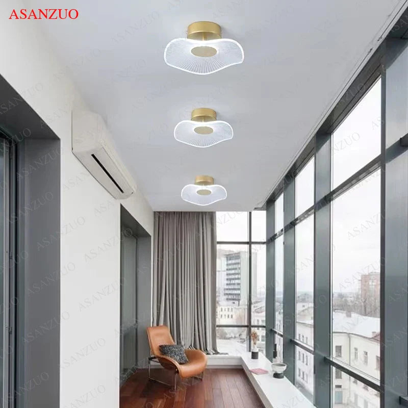 Afralia™ Lotus Leaf Ceiling Light: Nordic Minimalist Design for Porch Corridor Aisle Bedroom Balcony