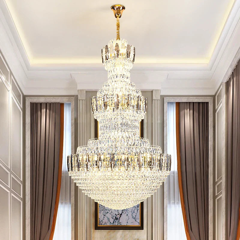 Afralia™ Light Luxury Crystal Chandelier: Postmodern Elegance for Hotels, Villas, and Duplexes