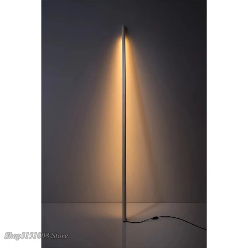 Afralia™ Luxury Walnut Wood Floor Lamp: Minimalist Nordic LED Standing Light