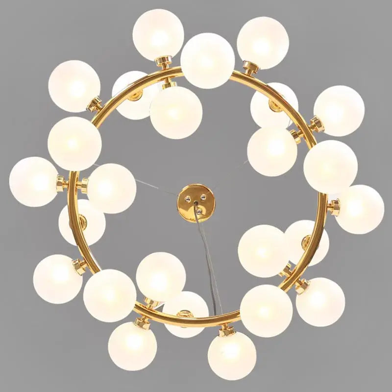 Afralia™ Gold LED Chandelier, Modern Pendant Light for Living Room, Kitchen, Bedroom, Dining Room
