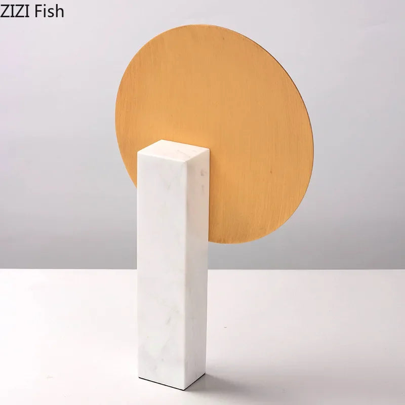 Afralia™ Geometric Windmill Abstract Crafts Marble Base Desk Decoration Elegance