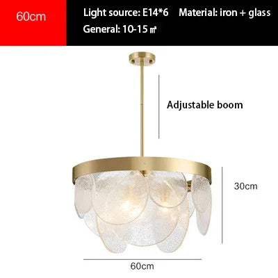 Afralia™ LED Bubble Glass Ceiling Chandelier Light Fixture for Dining Kitchen Bedroom