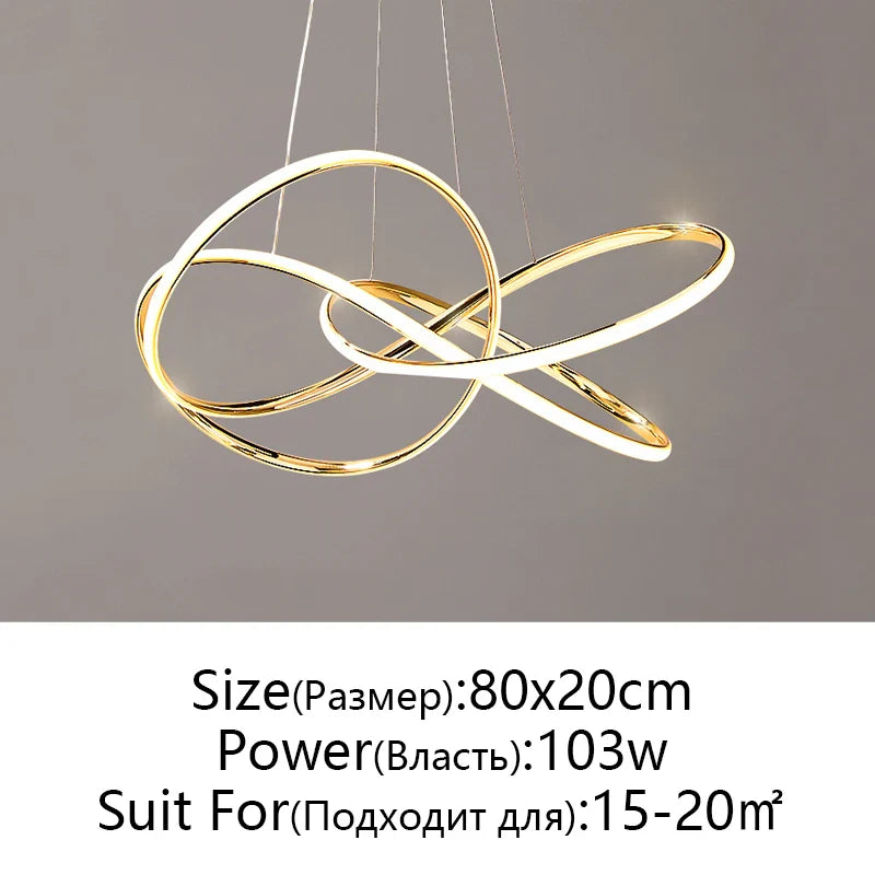 Afralia™ Modern Dimmable LED Chandelier Pendant Light for Home Decor