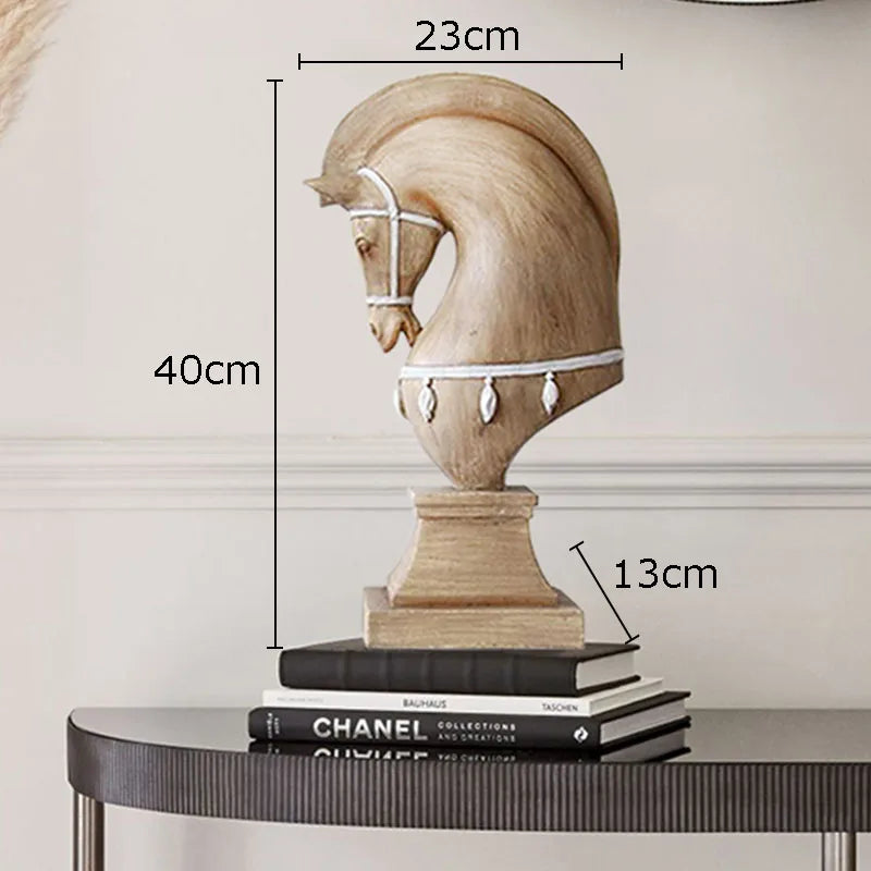 Afralia™ Resin Horse Statue Creative Artwork Desk Decoration Modern Home Decor