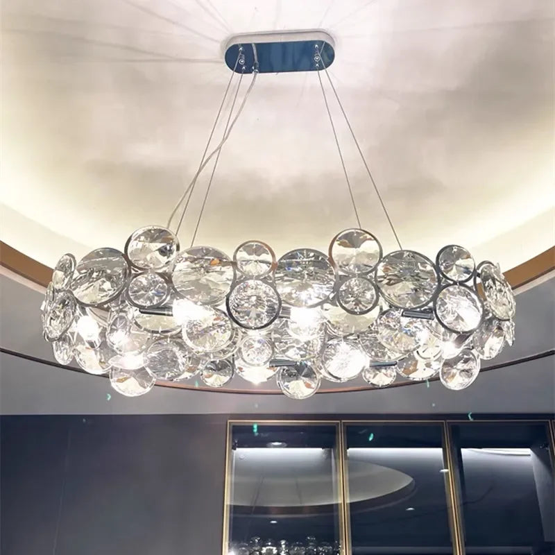 Afralia™ Crystal LED Chandelier: Modern Nordic Style Luxury Pendant Light for Living, Bedroom, Dining Room