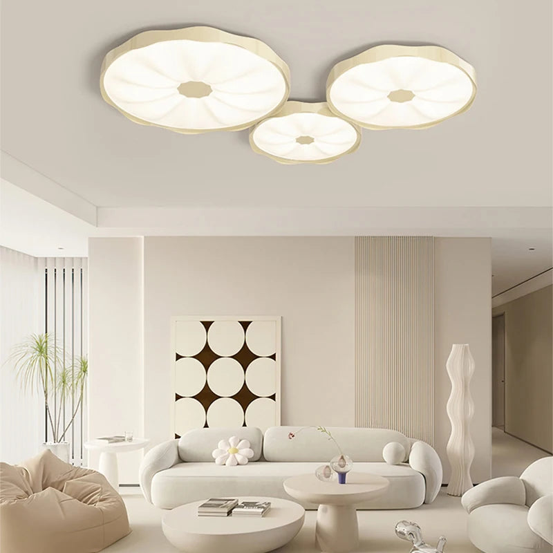 Afralia™ Nordic Creative LED Ceiling Lamps - Lotus Design