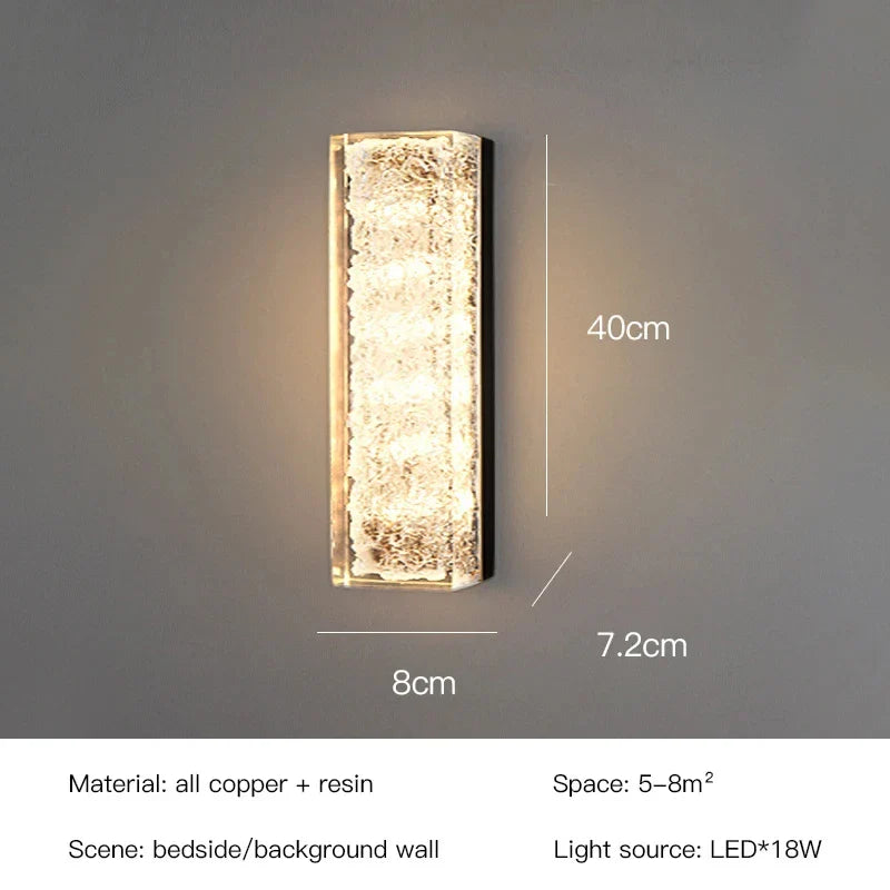 Afralia™ LED Resin Wall Lamp for Bedroom and Living Room