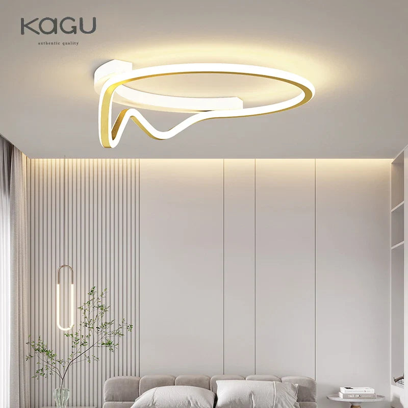Afralia™ Geometry Round LED Ceiling Light for Home Decor