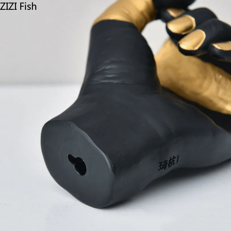Afralia™ Fist Vase: Modern Resin Craft Decoration for Living Room Ornaments