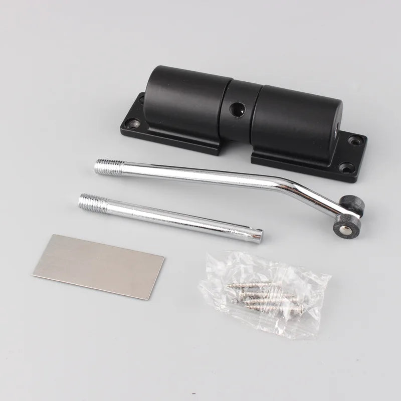 Afralia™ Outdoor Gate Closer Adjustable Spring Loaded Surface Mount - Black