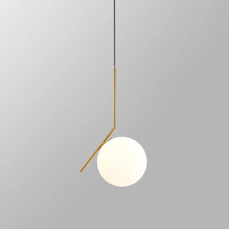 Afralia™ Glass Ball Pendant Light Fixture Modern Hanging Lamp for Bedroom Dining Room