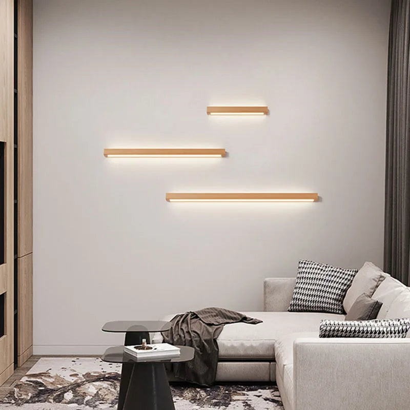 Afralia™ Nordic Wood LED Wall Lamp for Ambient Lighting in Various Sizes