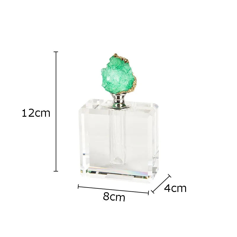 Afralia™ Gold-plated Agate Stone Perfume Bottle for Aromatherapy Essential Oils