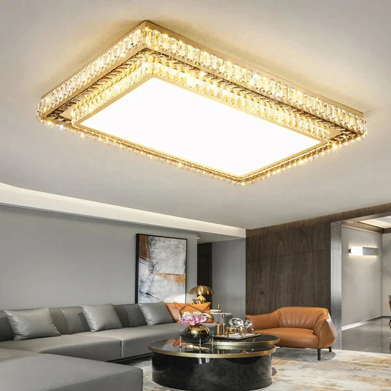 Afralia™ Crystal LED Ceiling Light: Modern European Design for Bedroom and Living Room Decor